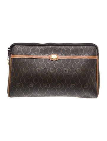 Coated Canvas Clutch Vintage