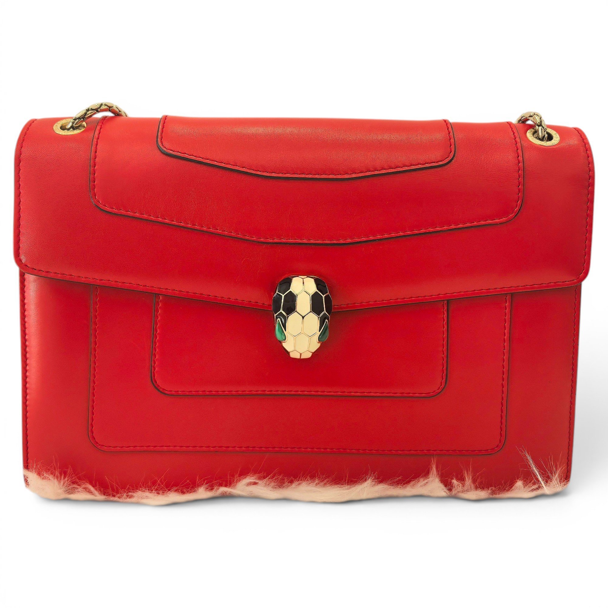 Serpenti leather handbag