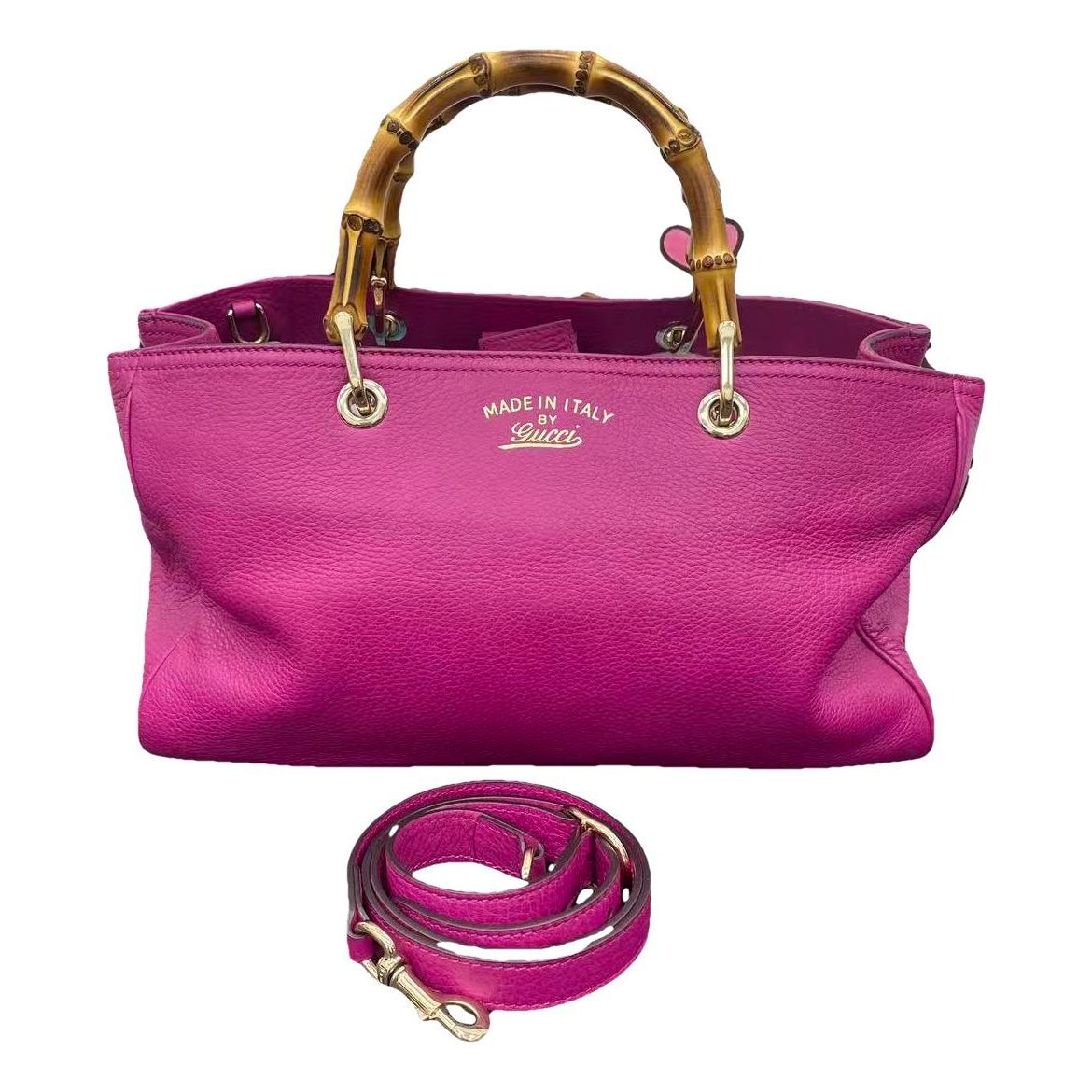 Bamboo Shopper leather tote