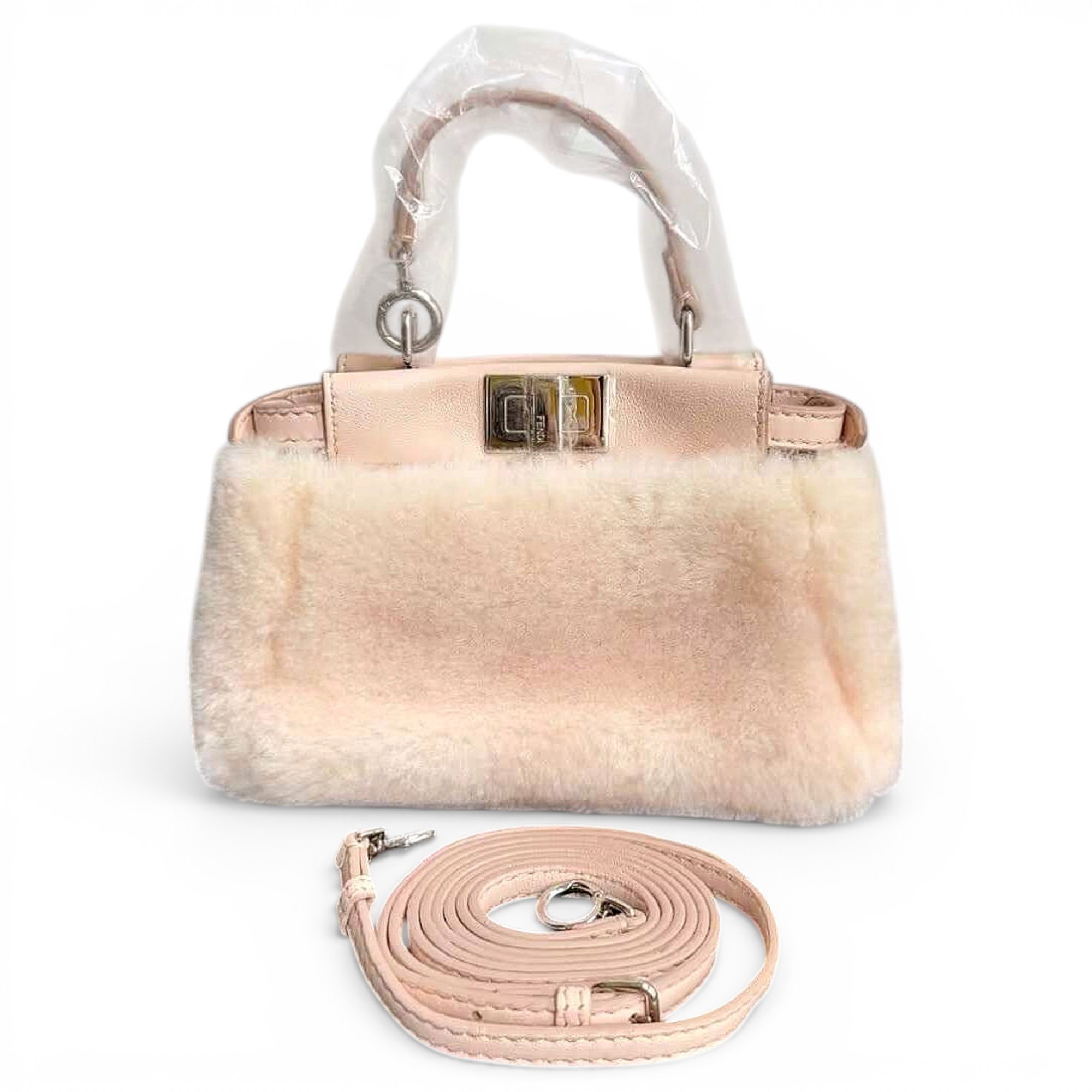 Peekaboo wool handbag
