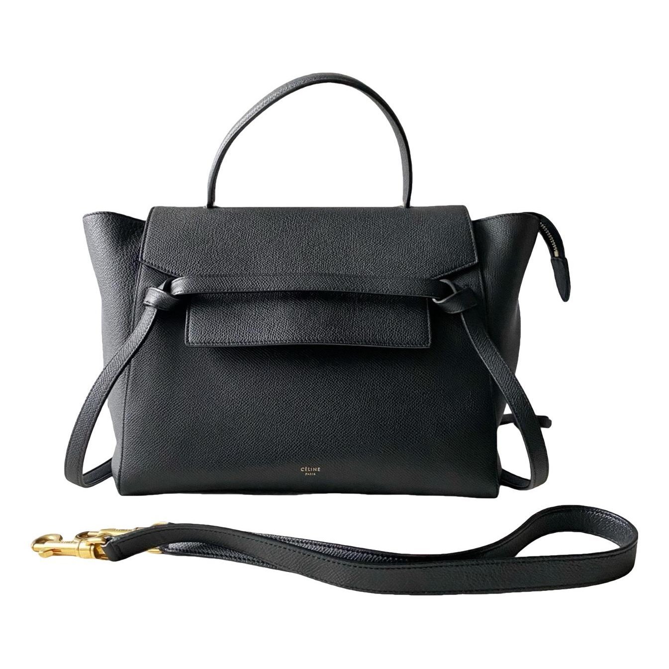 Belt leather crossbody bag