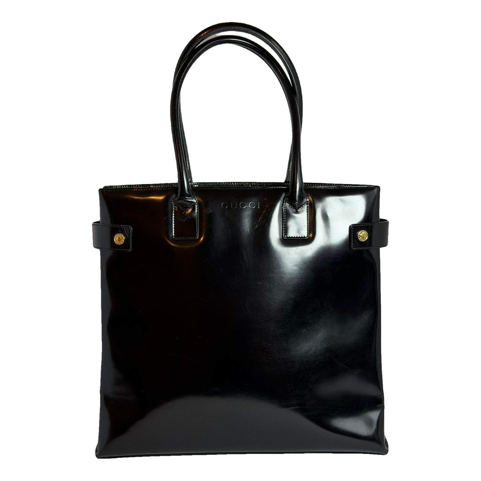 Patent leather tote