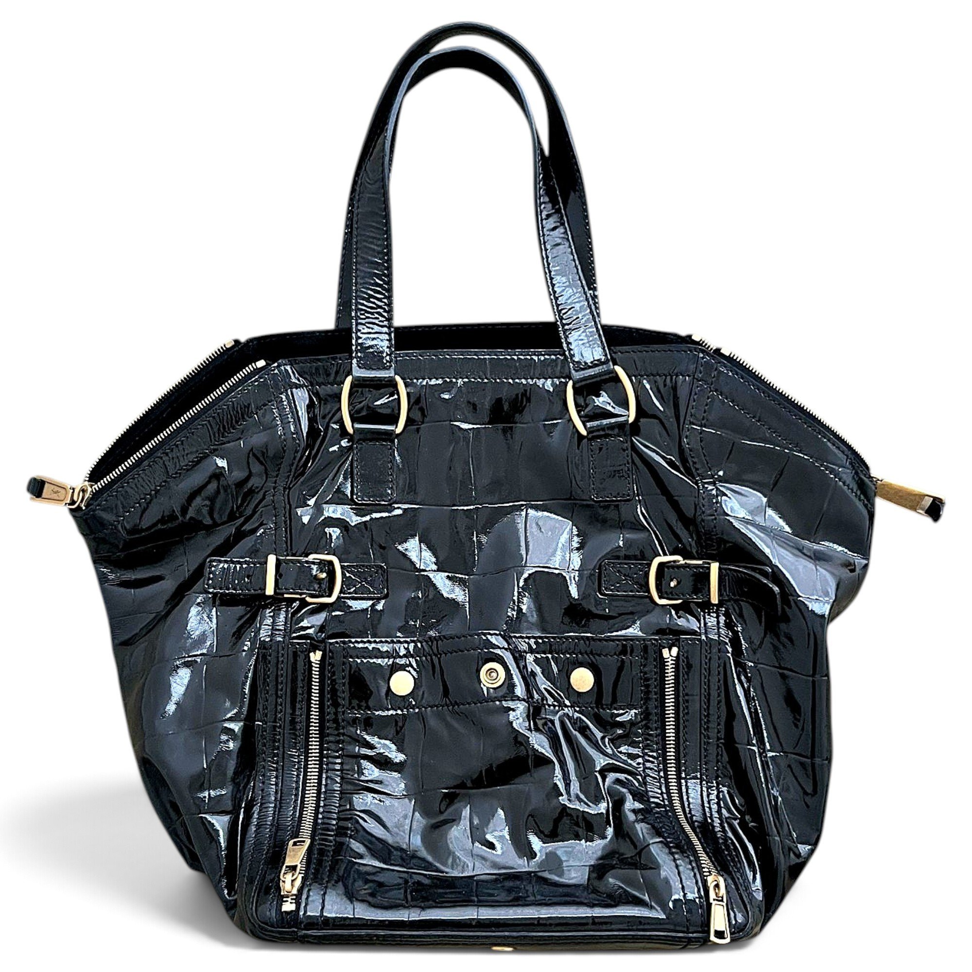 Downtown patent leather tote
