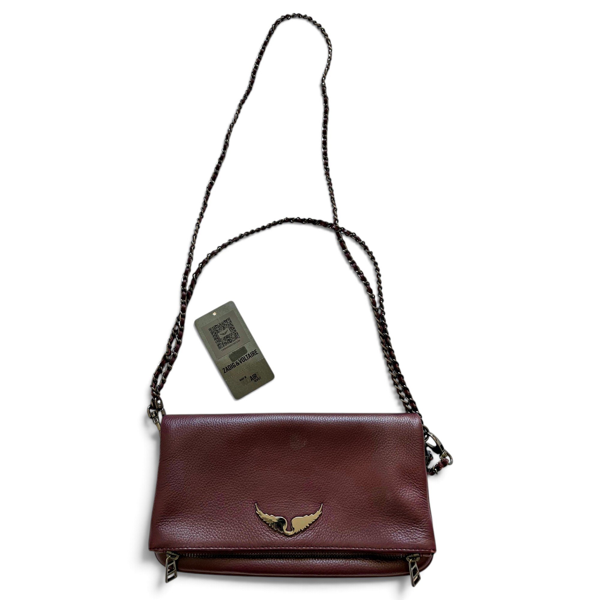 Rock leather clutch bag