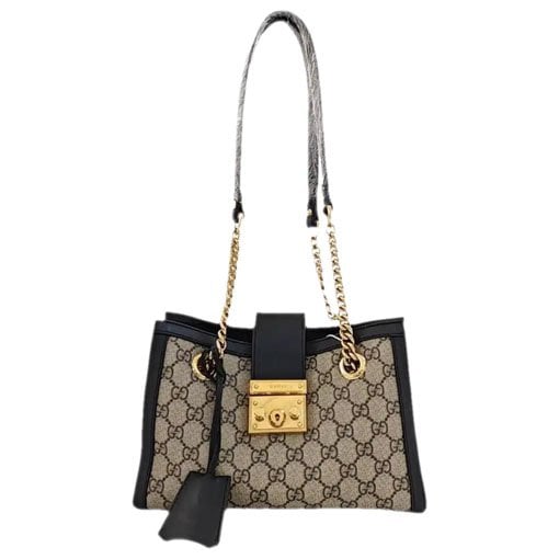 Padlock leather handbag