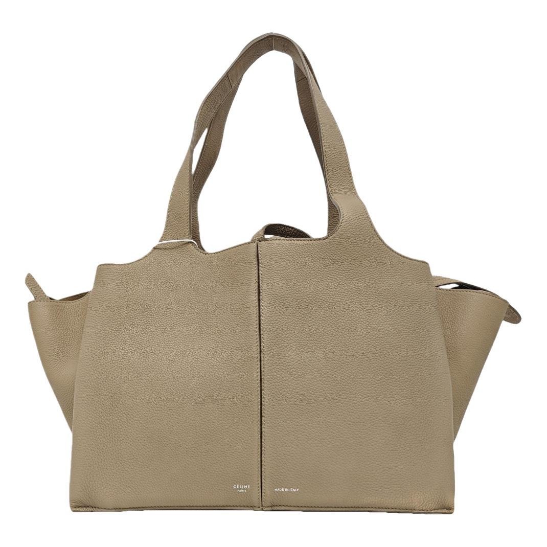 Tri-Fold leather handbag