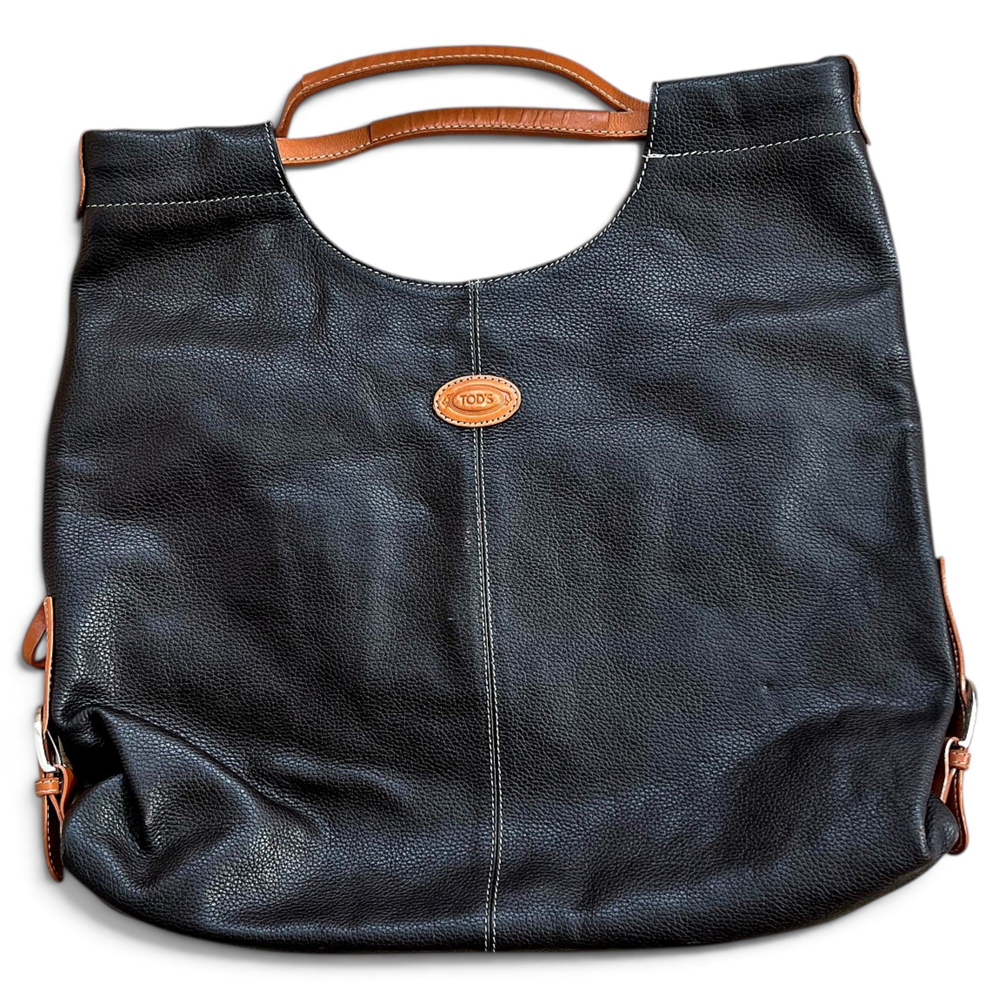 Shopping Media leather tote