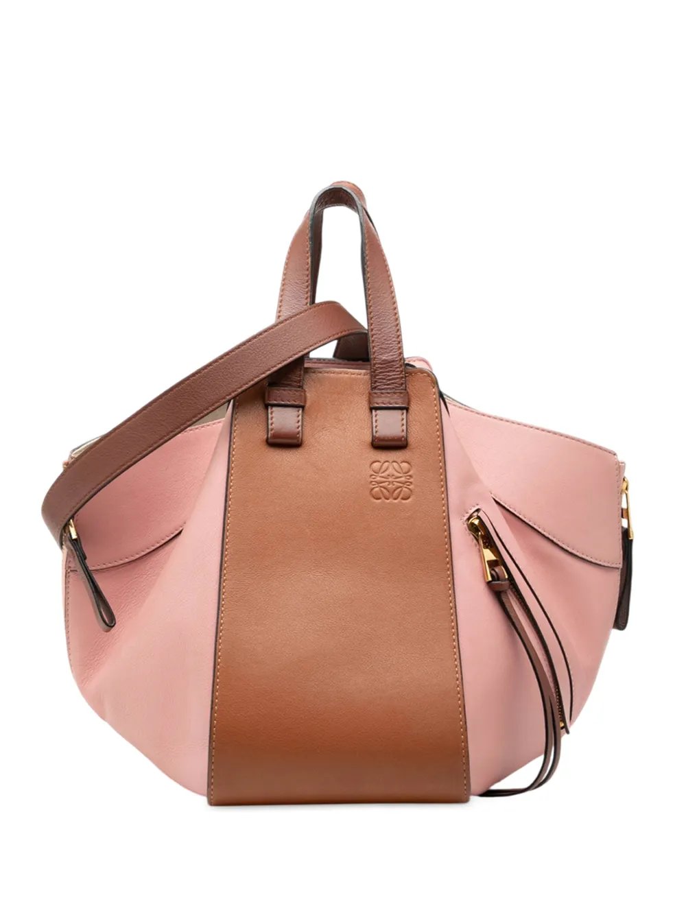 2019 Small Tricolor Leather Hammock satchel