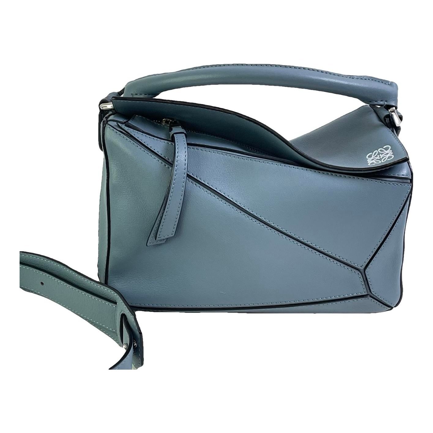 Puzzle leather handbag