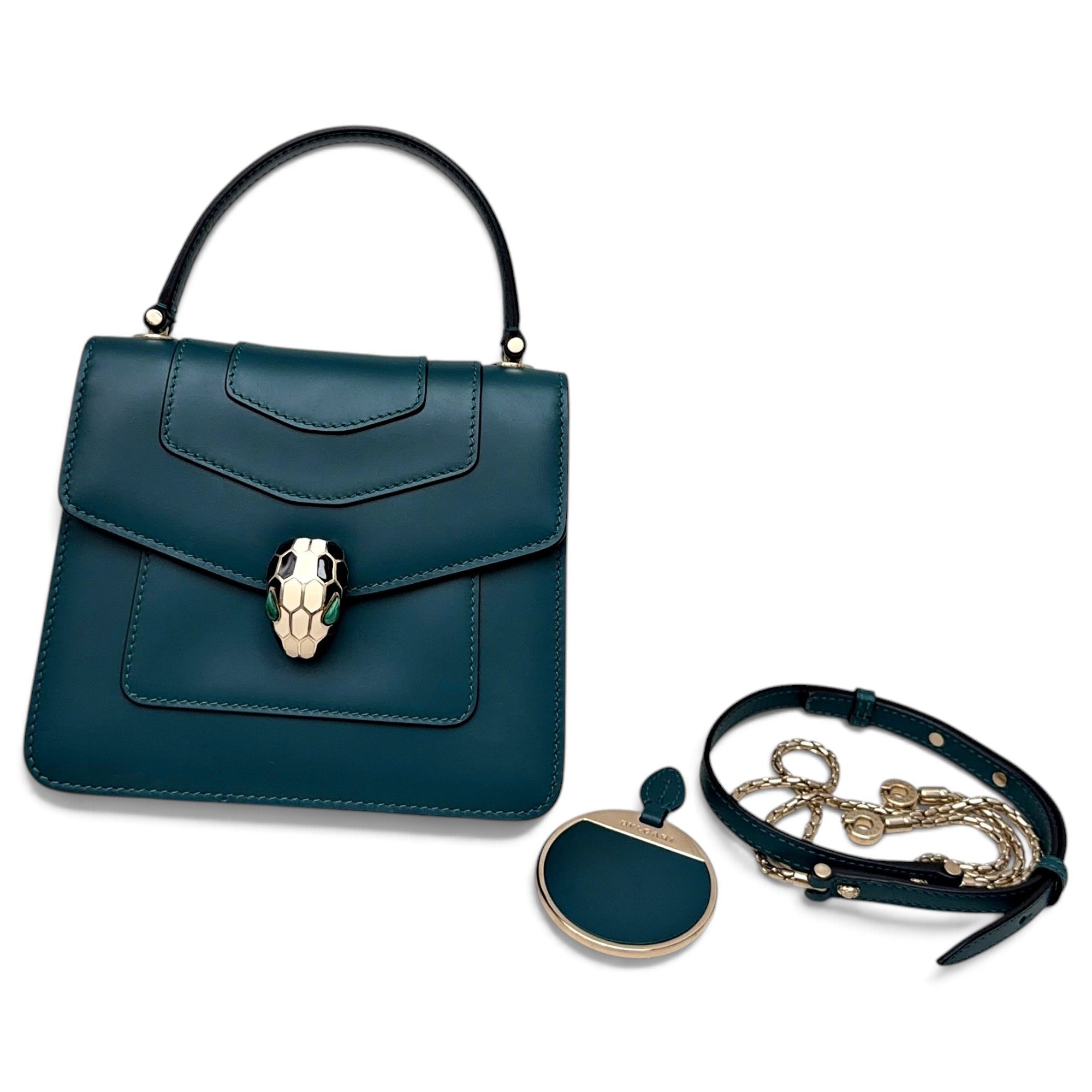 Serpenti leather handbag