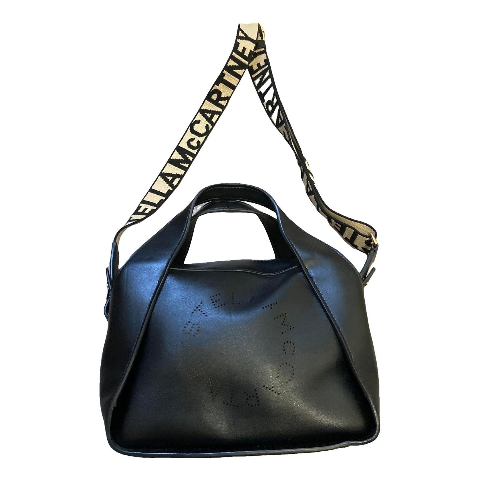 Logo vegan leather handbag