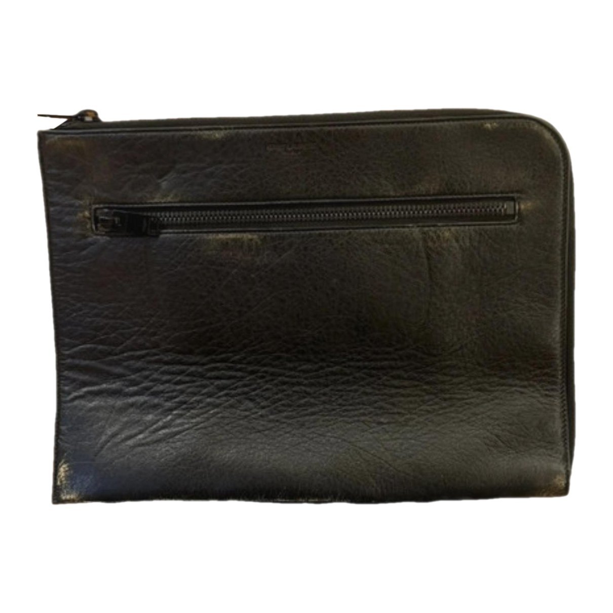Leather clutch bag