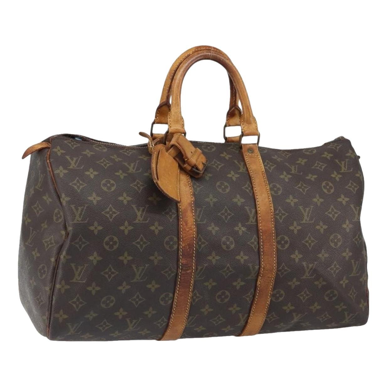 Keepall leather travel bag