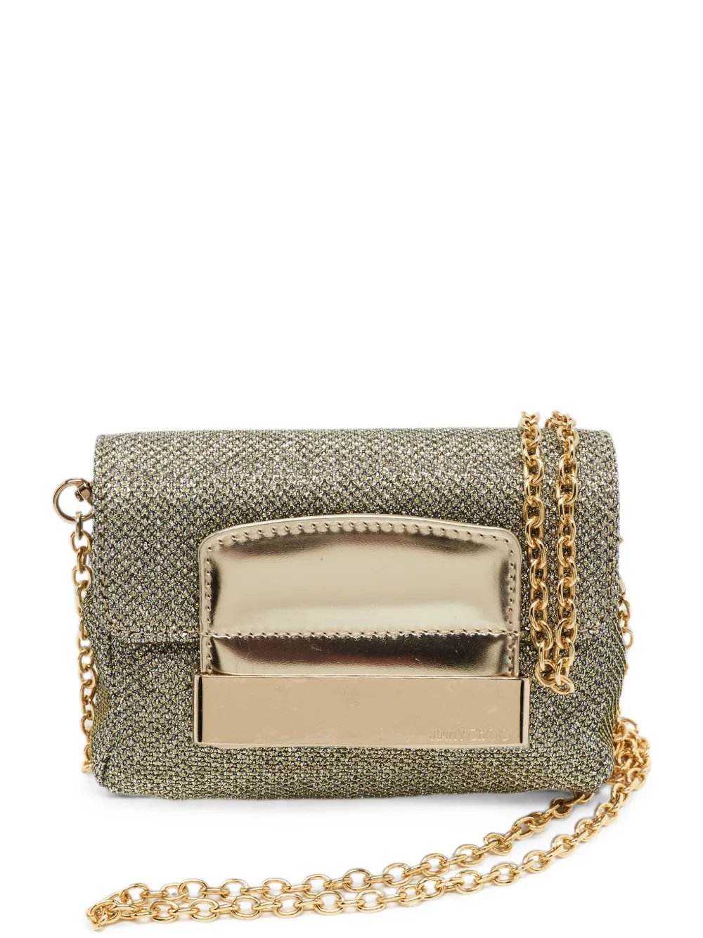 Caro glitter-detail clutch bag