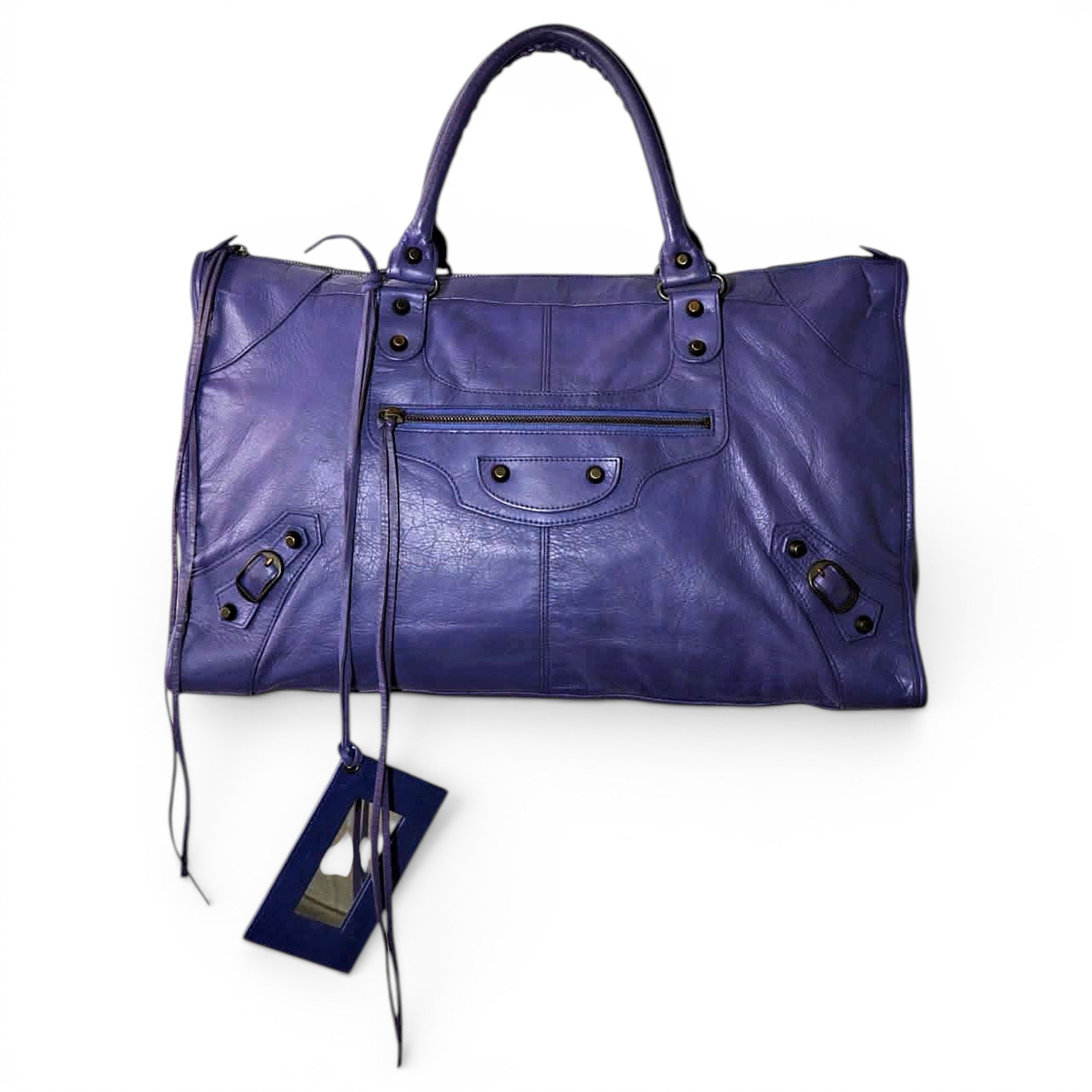 Work leather handbag