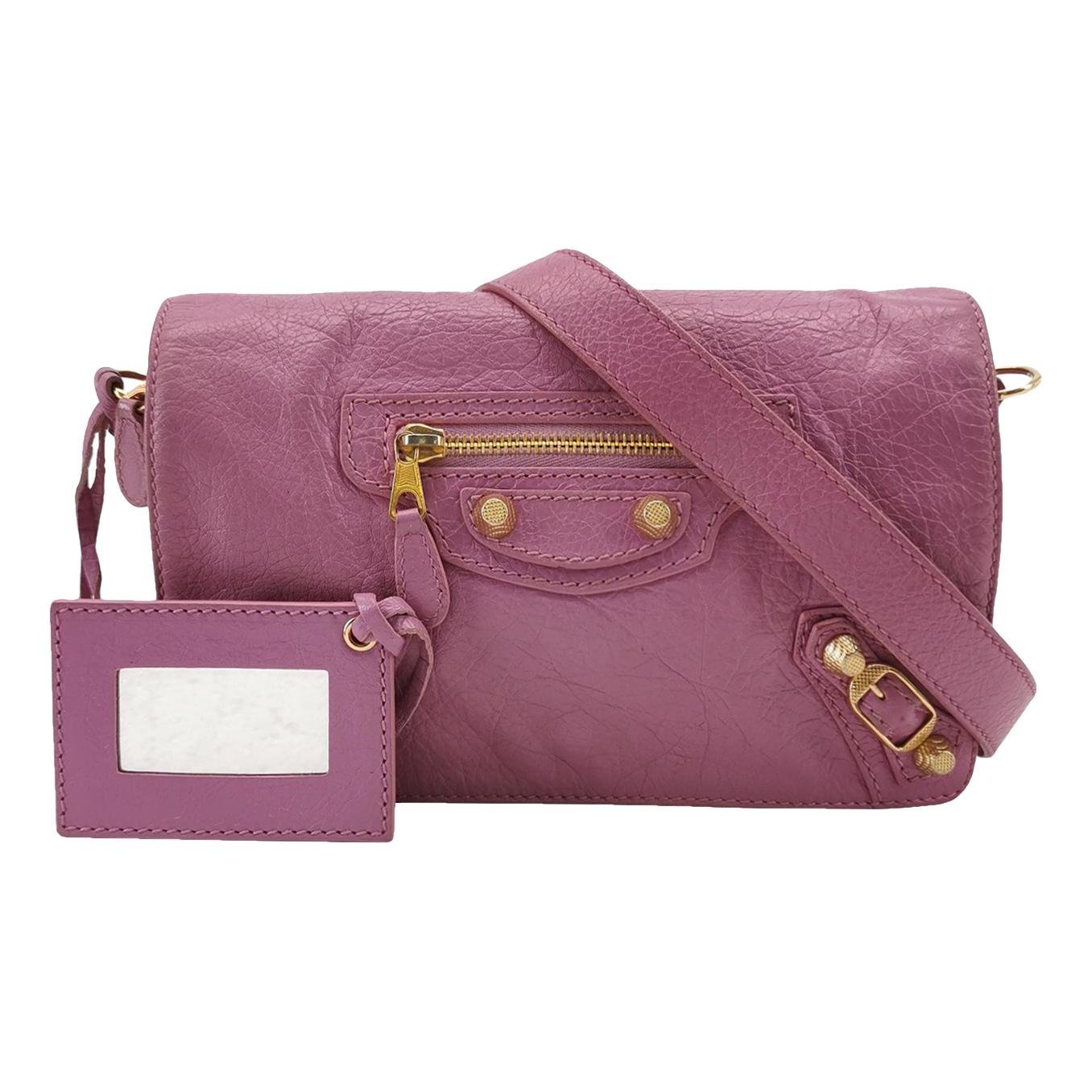 City leather handbag