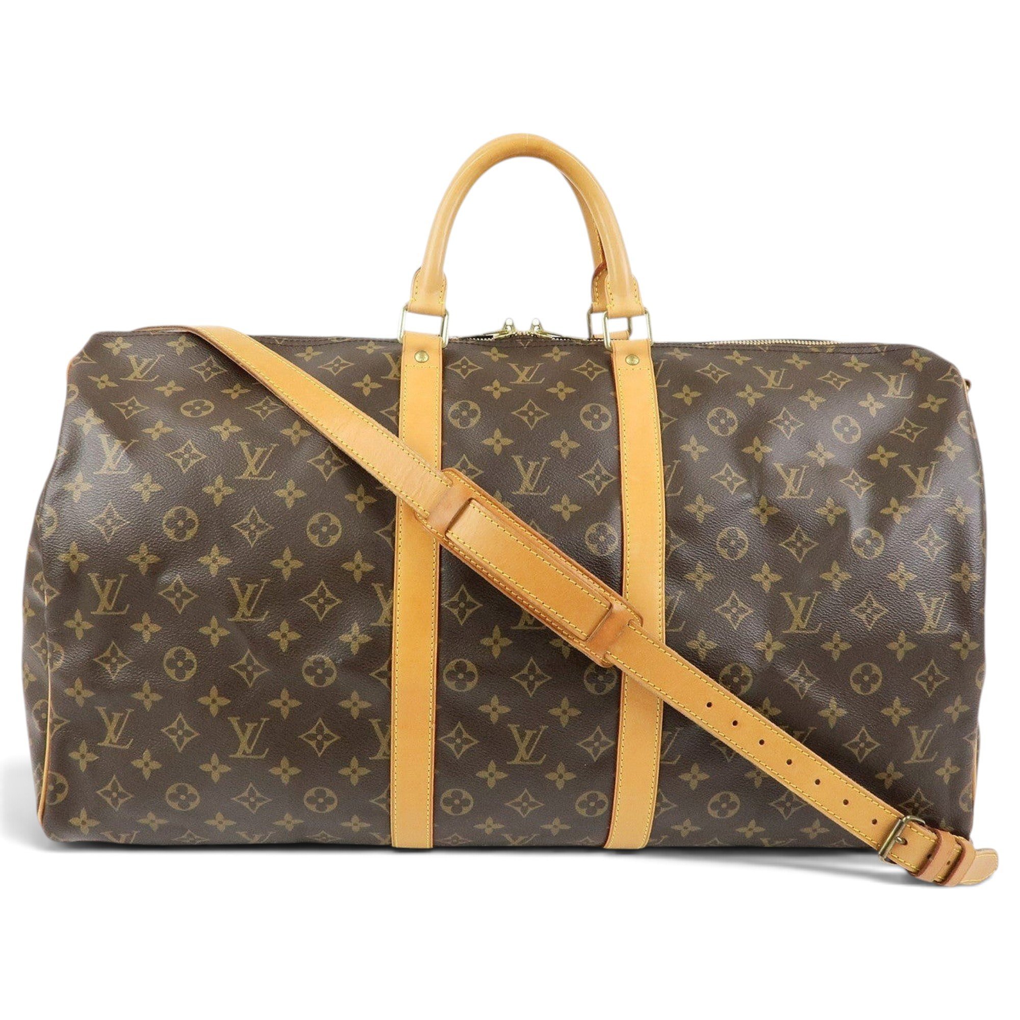 Keepall leather travel bag