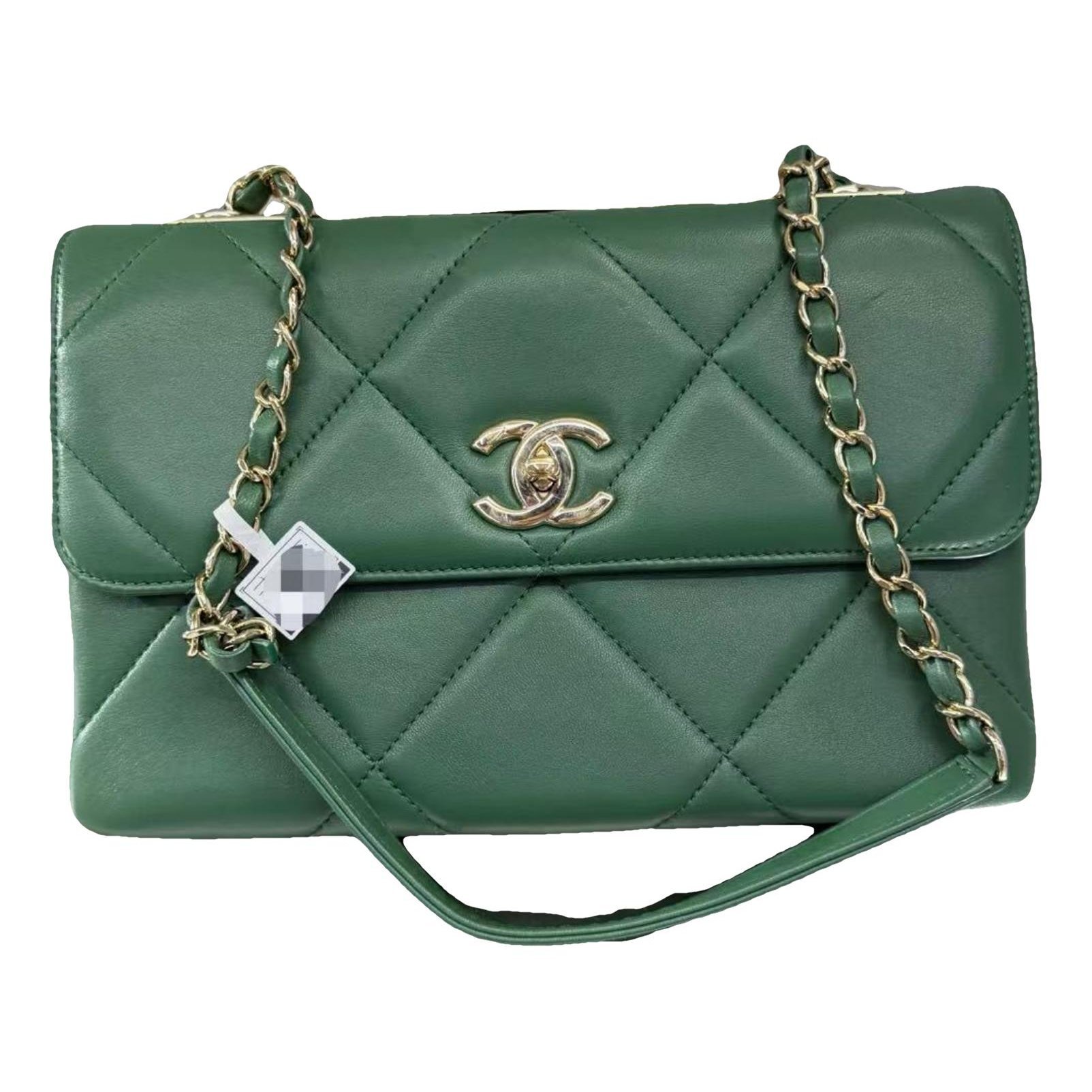 Trendy CC Flap leather handbag