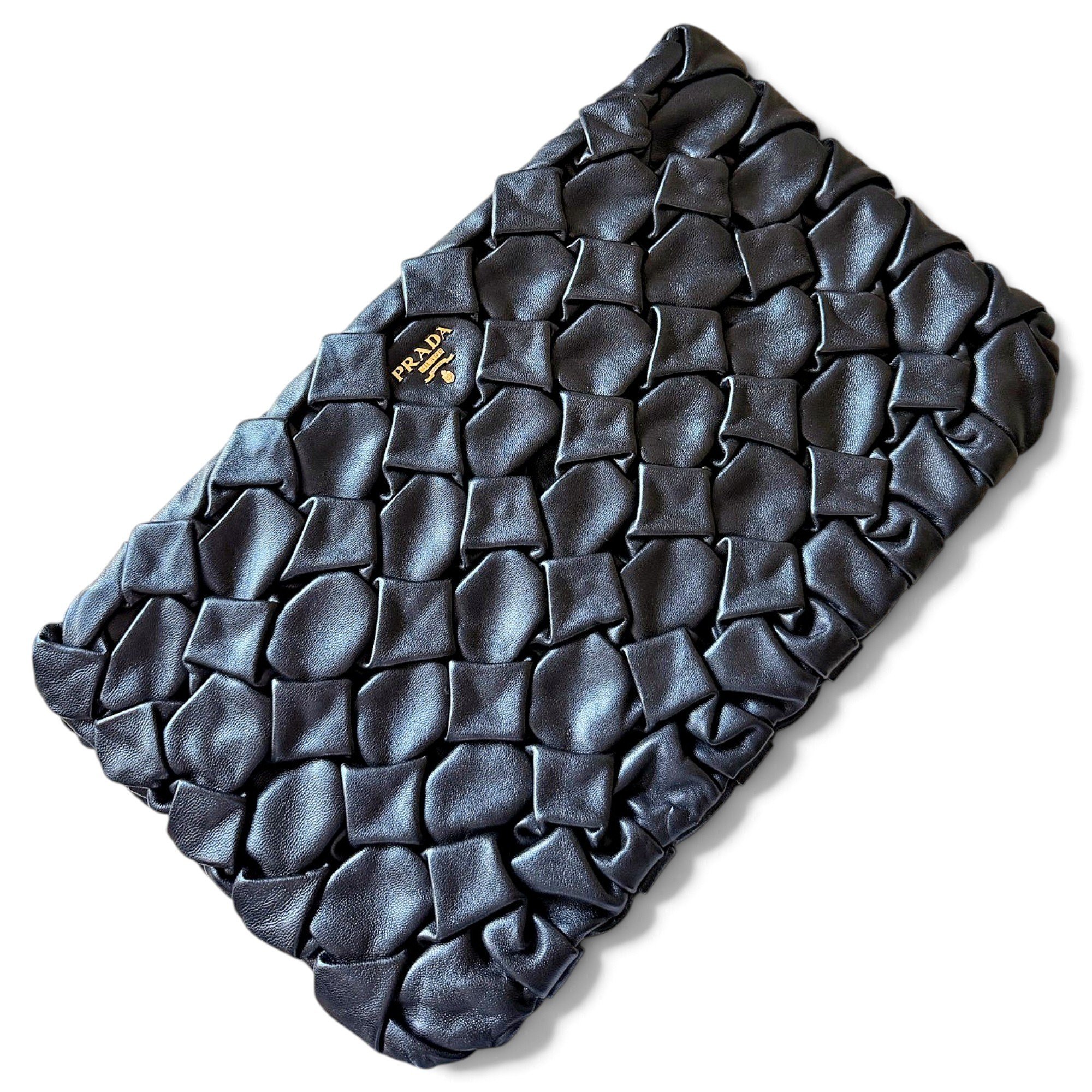 Leather clutch bag