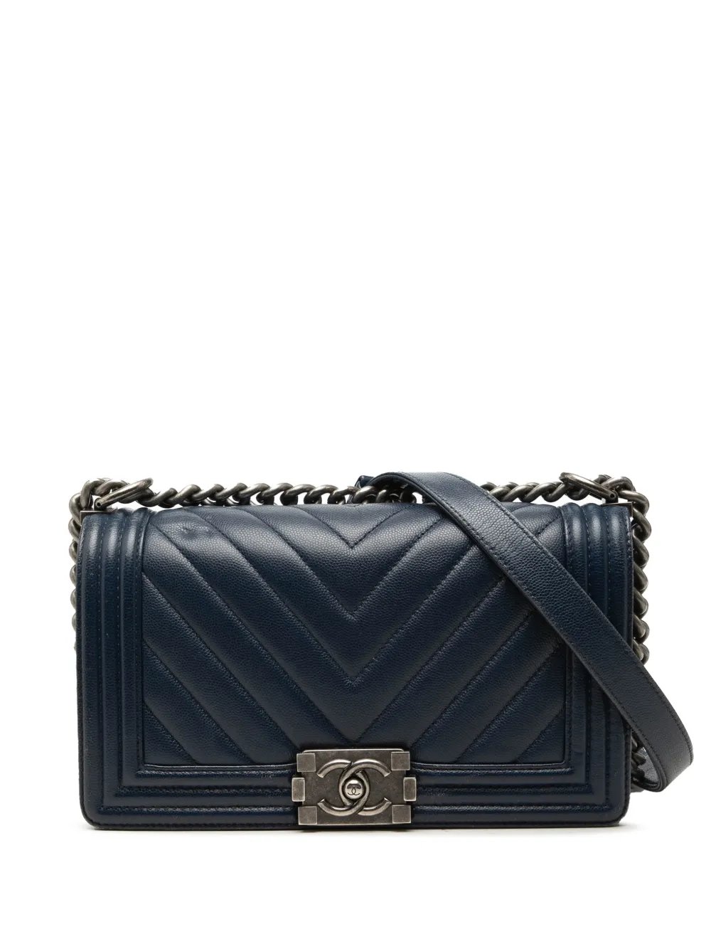 2017-2018 Old Medium Chevron Caviar Boy Flap crossbody bag