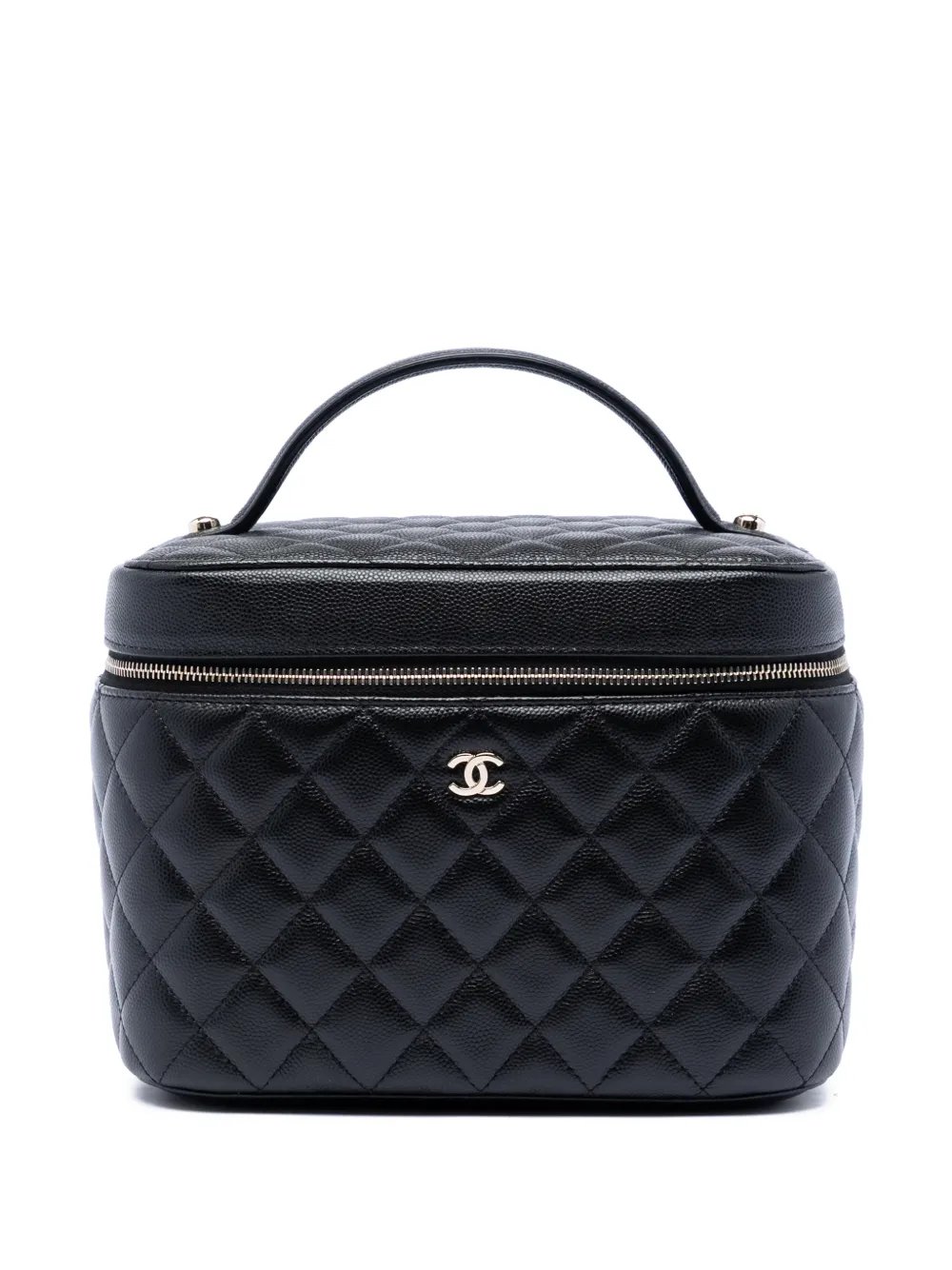2021 Medium CC Quilted Caviar Case vanity bag