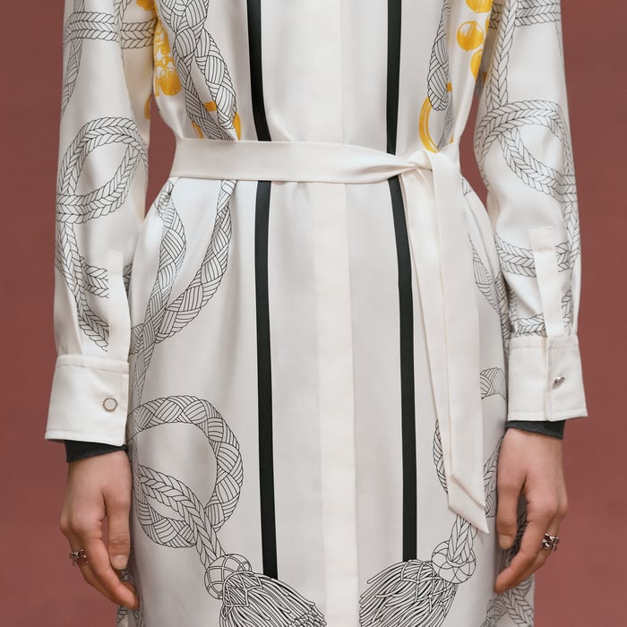 Blanc Nacre "Palefroi Remix" Shirt Dress