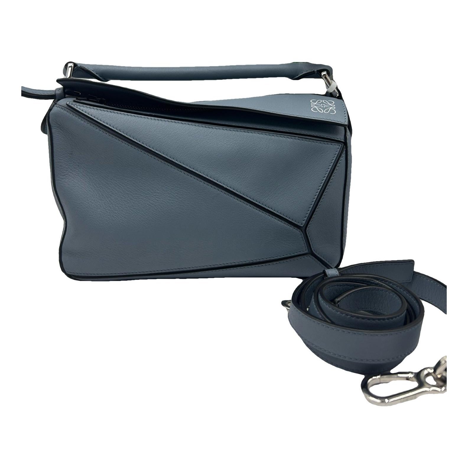 Puzzle leather handbag