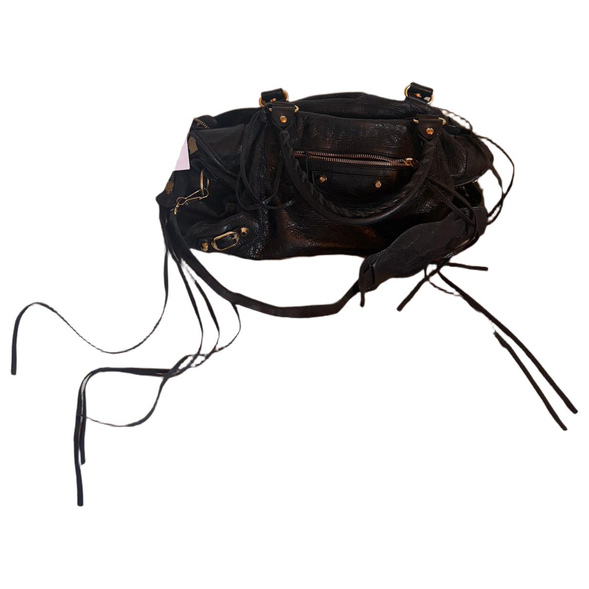 City leather handbag