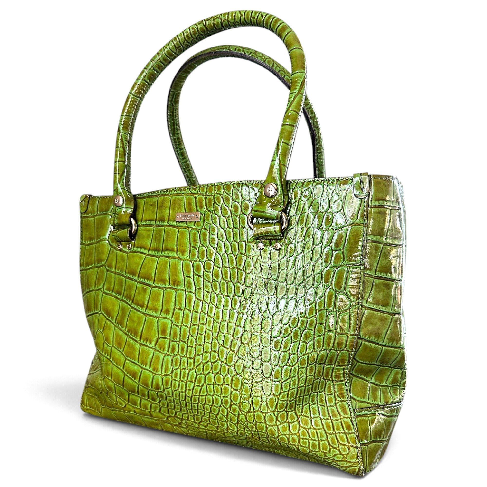 Patent leather tote