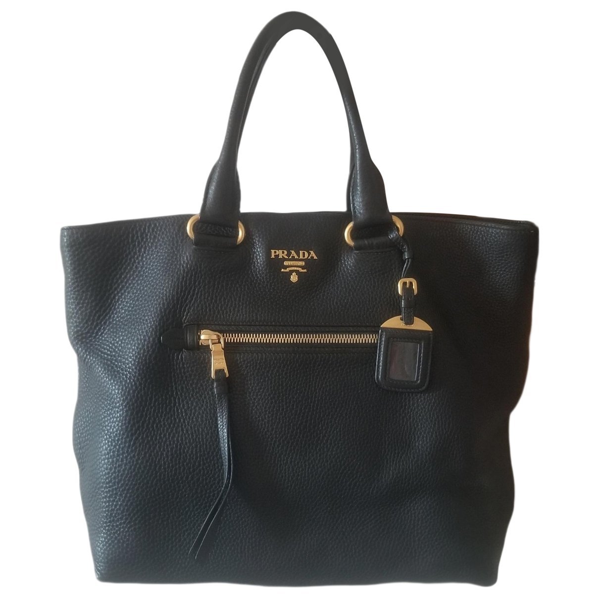 Double leather handbag