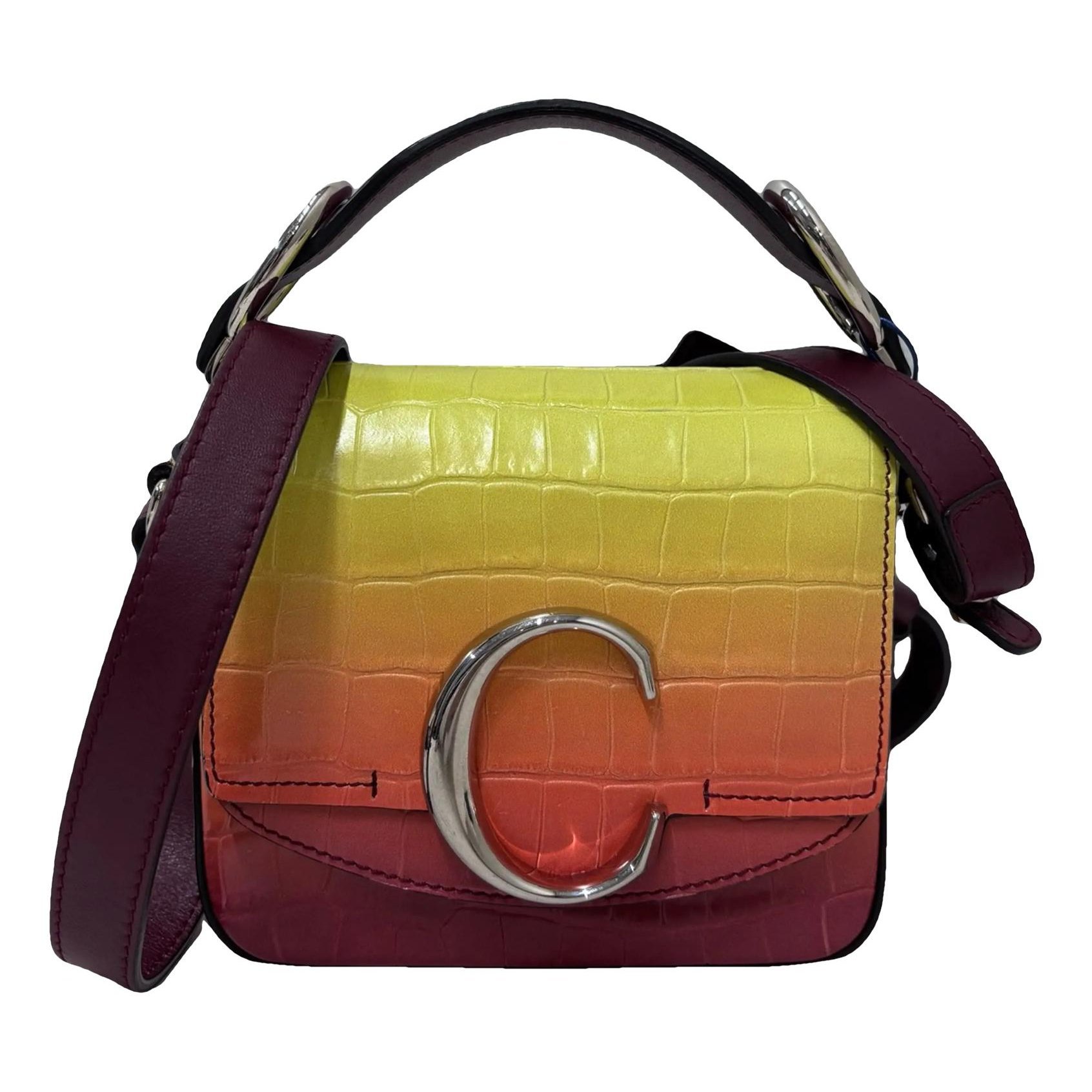 C leather crossbody bag