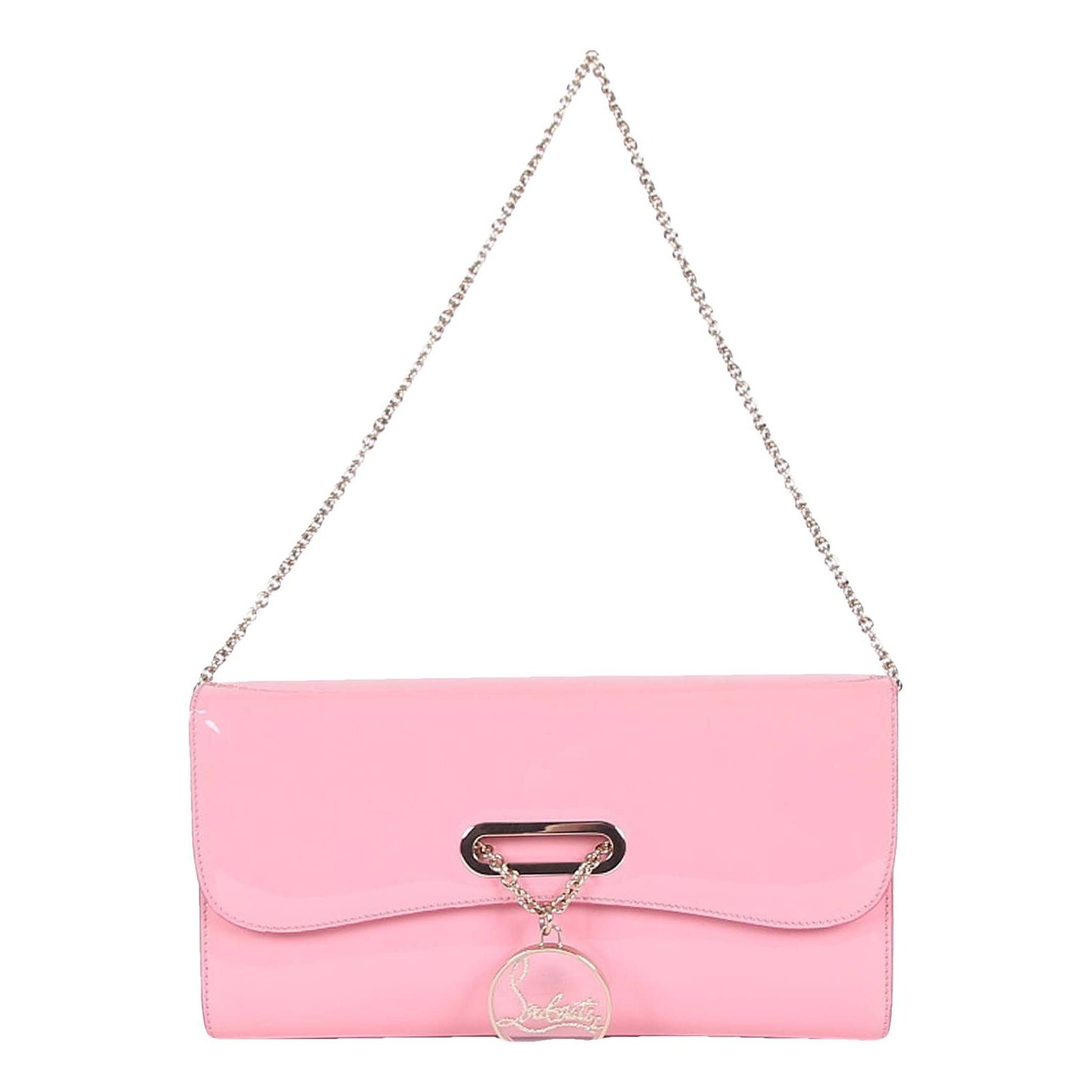 Christian Louboutin Riviera patent leather clutch bag