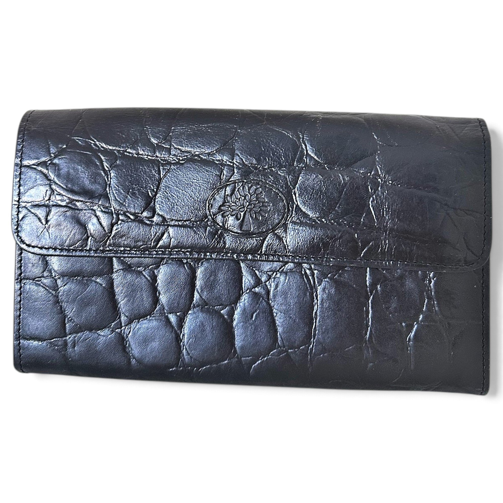 Leather clutch bag