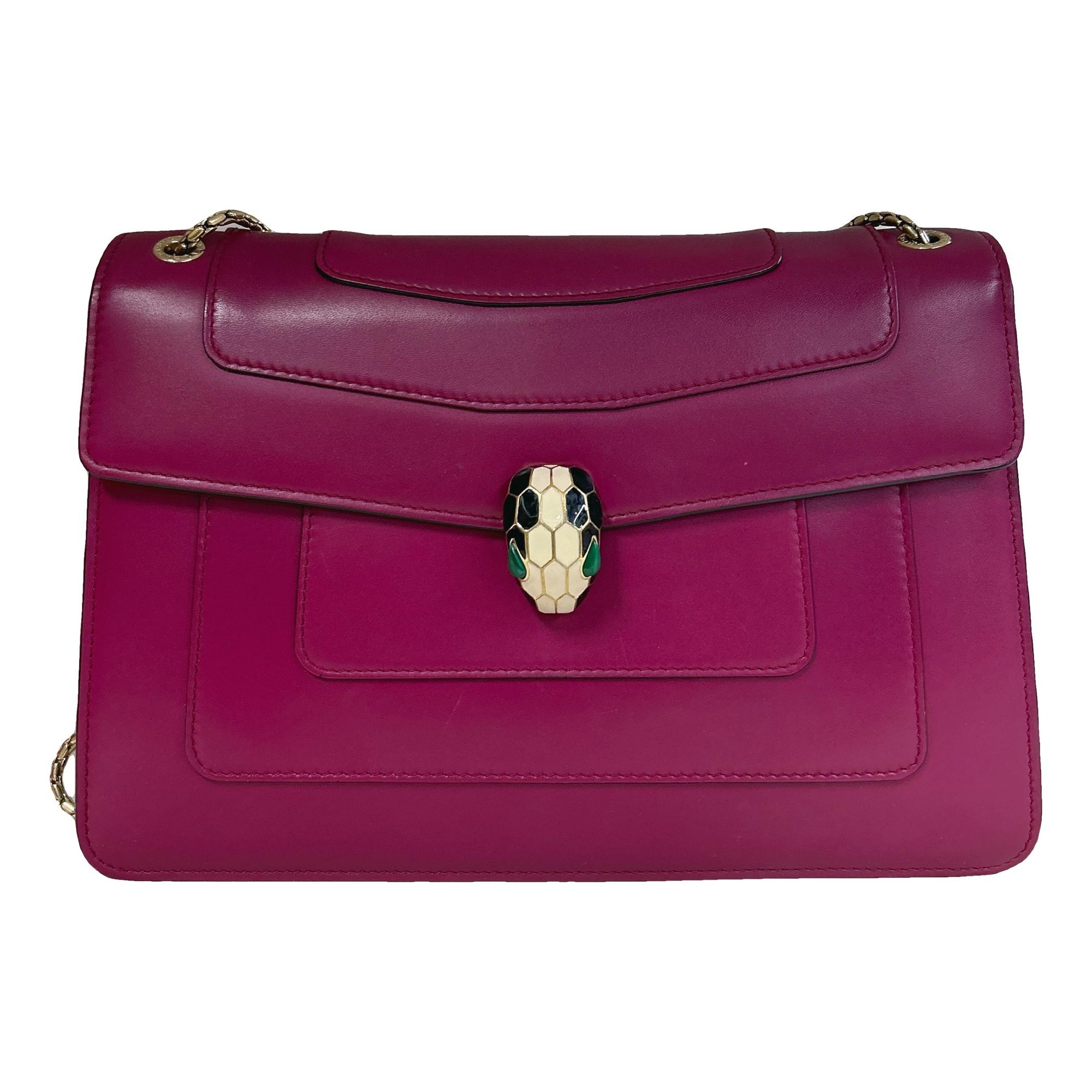 Serpenti leather handbag