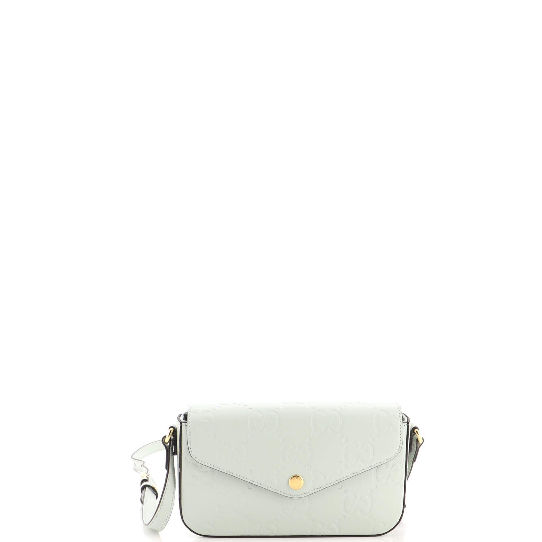 Envelope Flap Crossbody Bag Jumbo GG Embossed Leather Super Mini