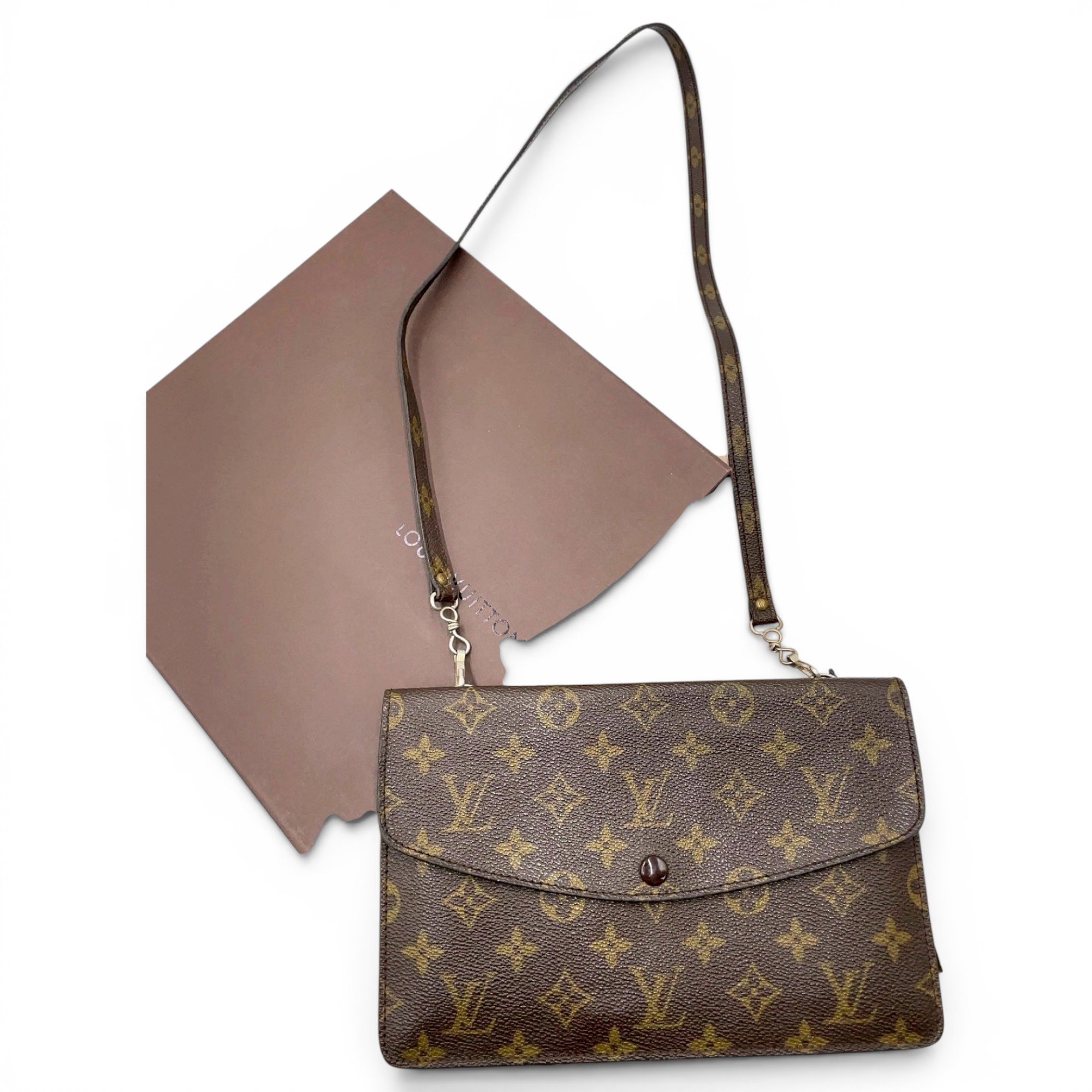 Twin leather crossbody bag