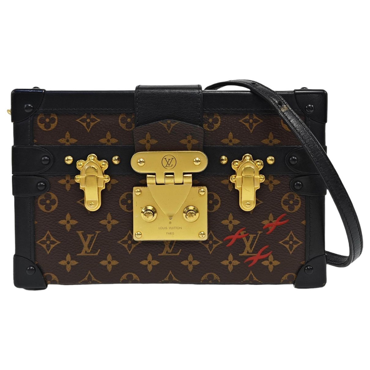 Petite Malle leather crossbody bag