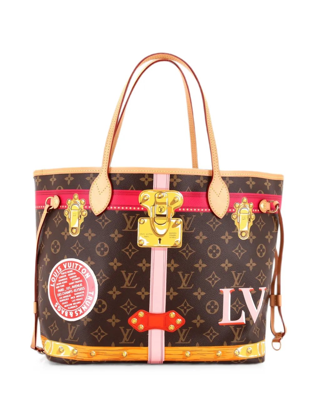 Neverfull NM Limited Edition Summer Trunks Monogram Canvas MM tote bag