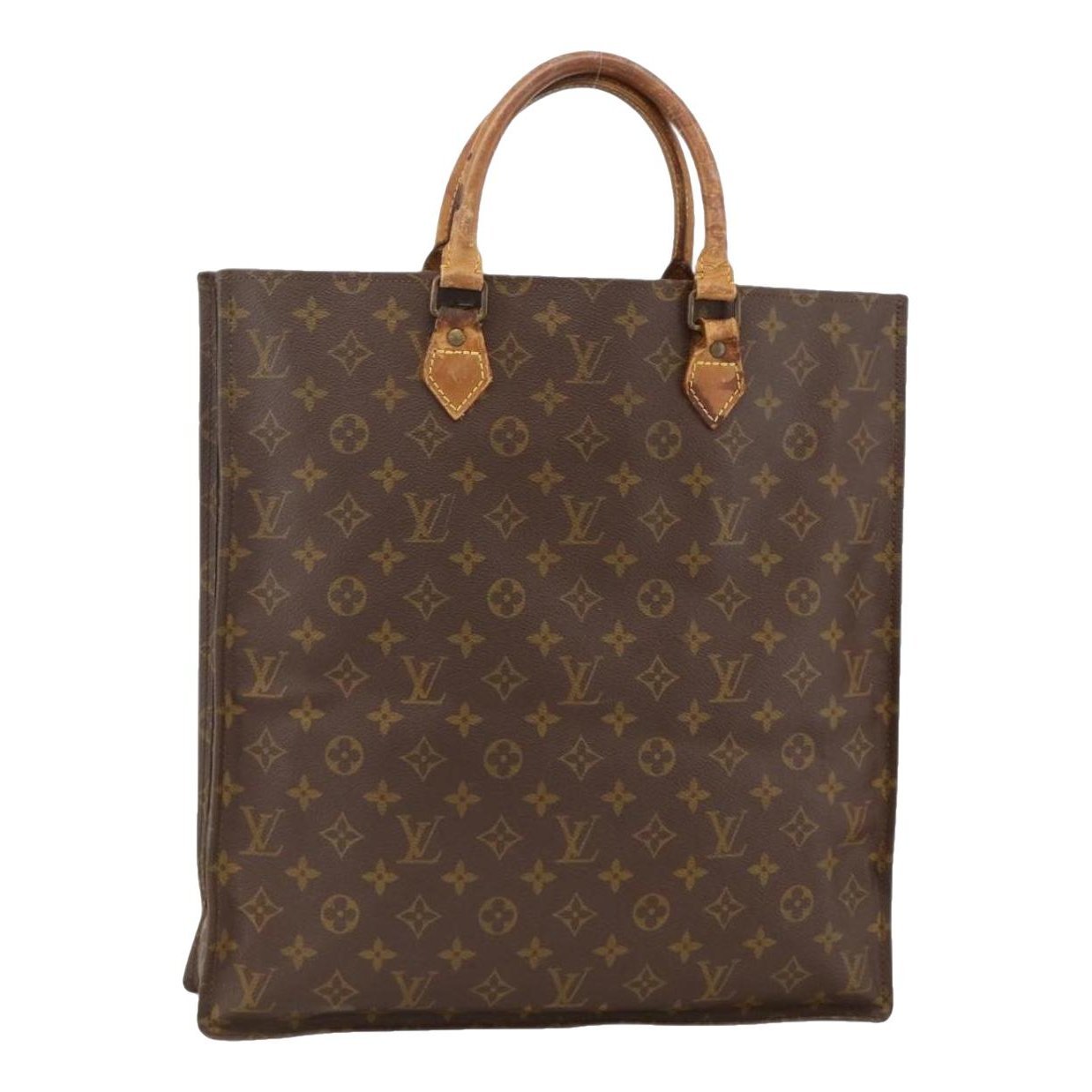 Plat leather handbag