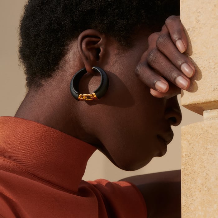 Noir Epure Equestre Earrings, Large Model
