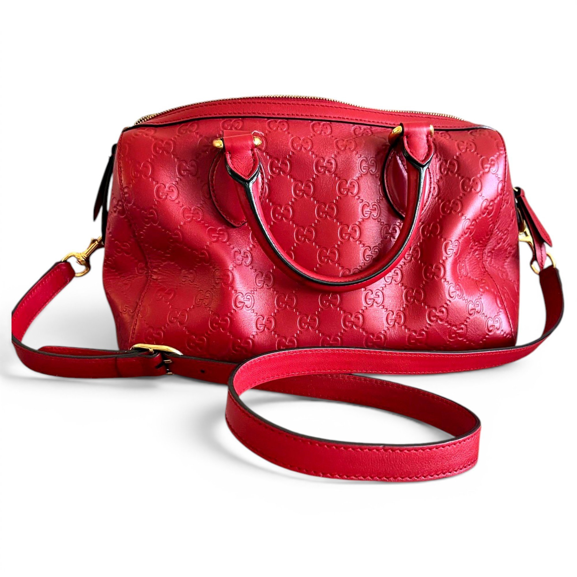 Boston leather handbag