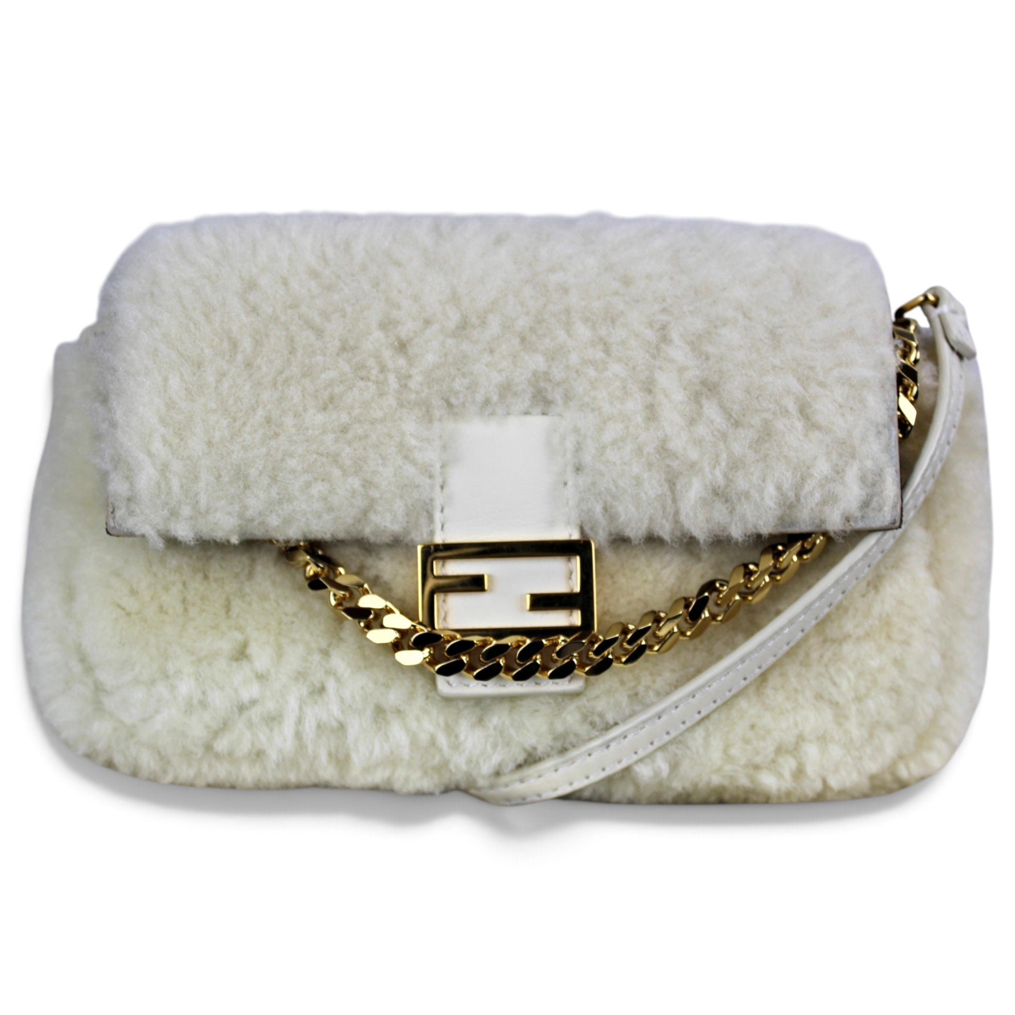 Baguette Chain faux fur handbag