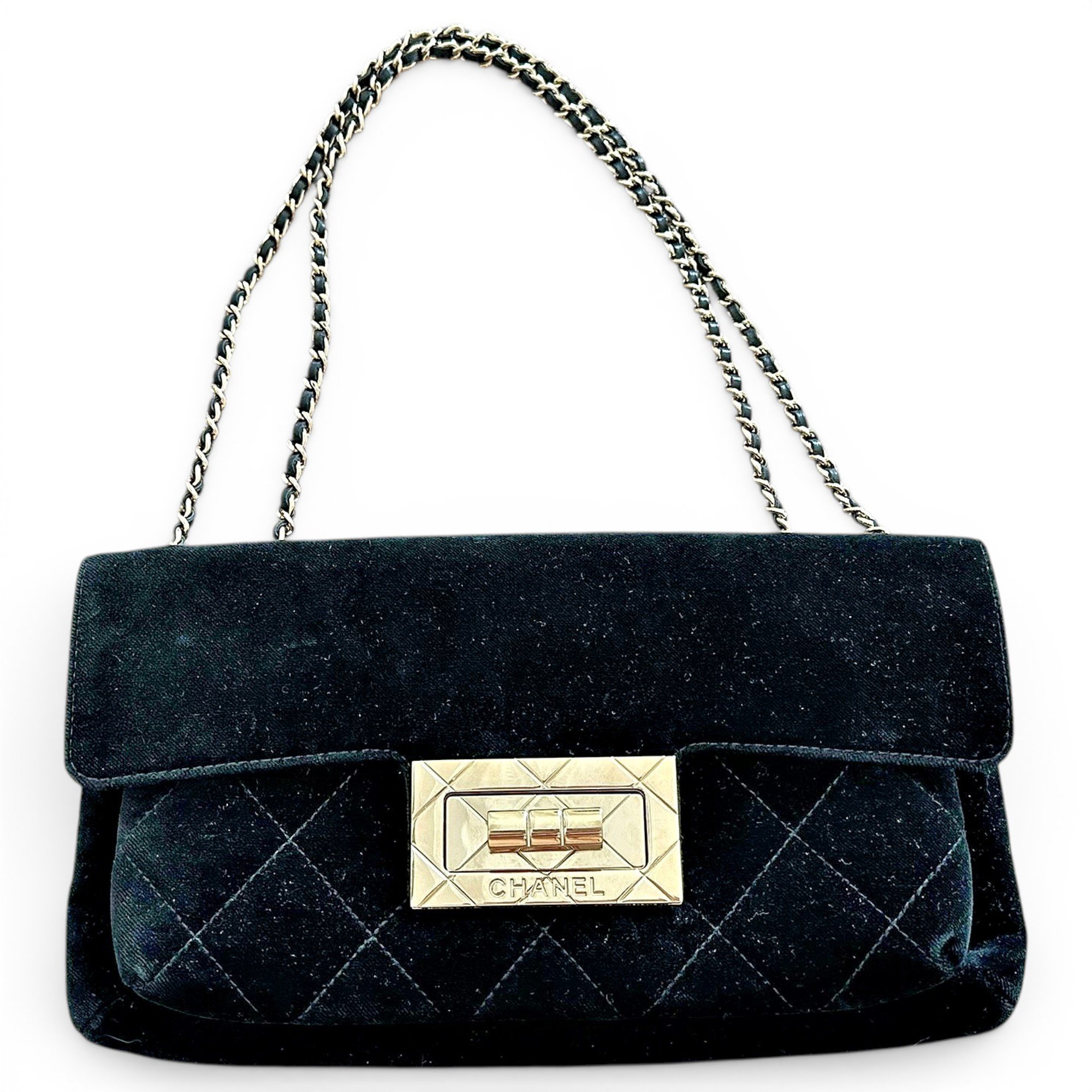 2.55 velvet handbag