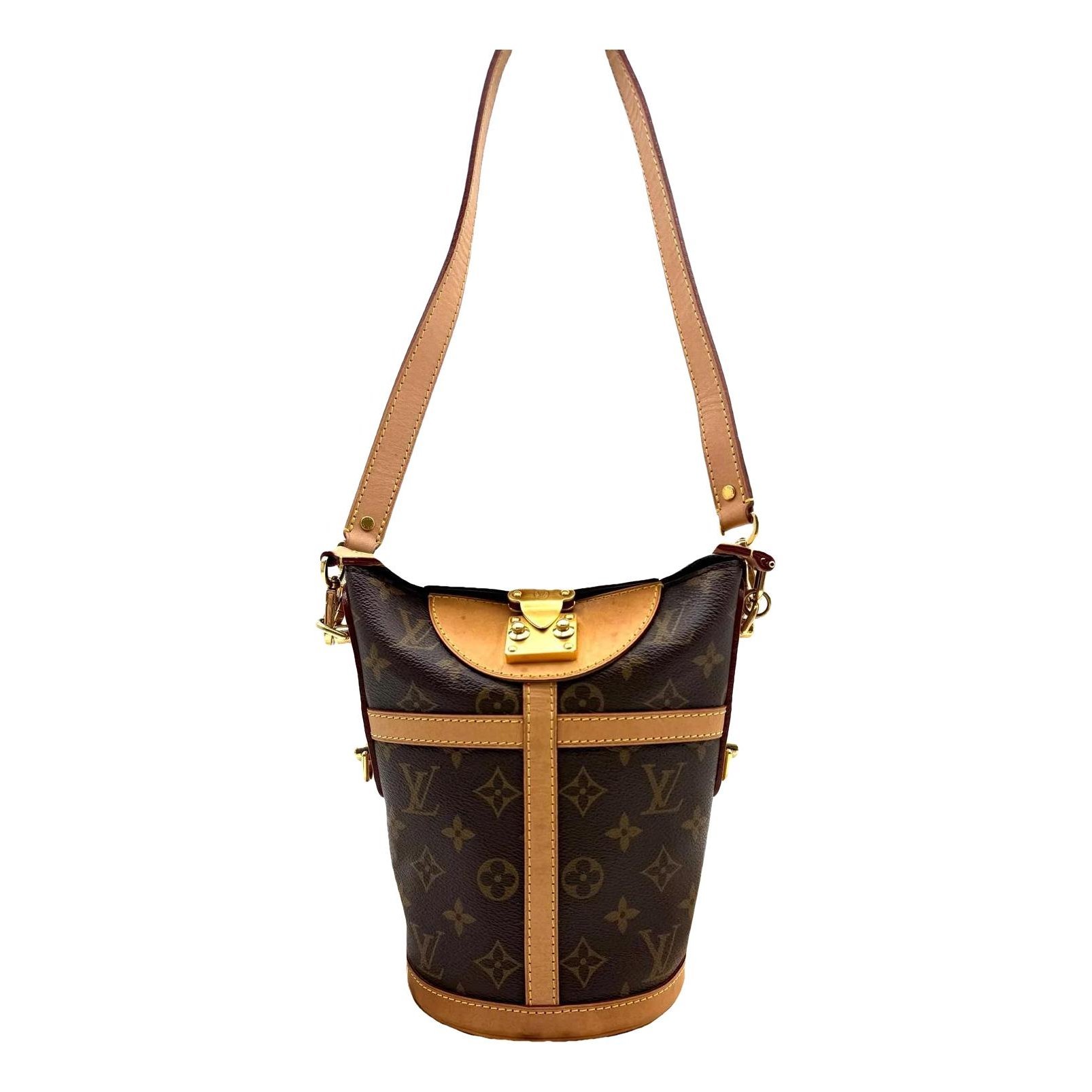 Duffle leather mini bag