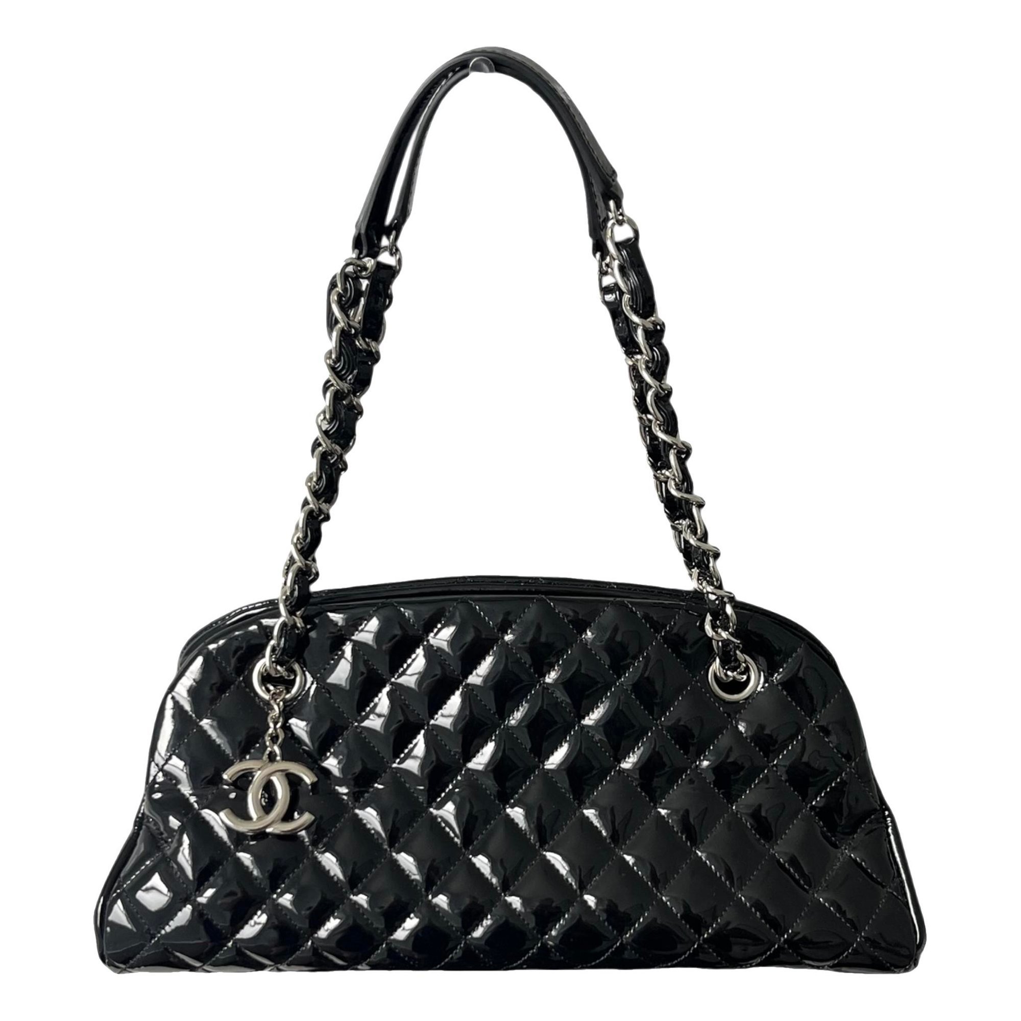 Mademoiselle patent leather handbag