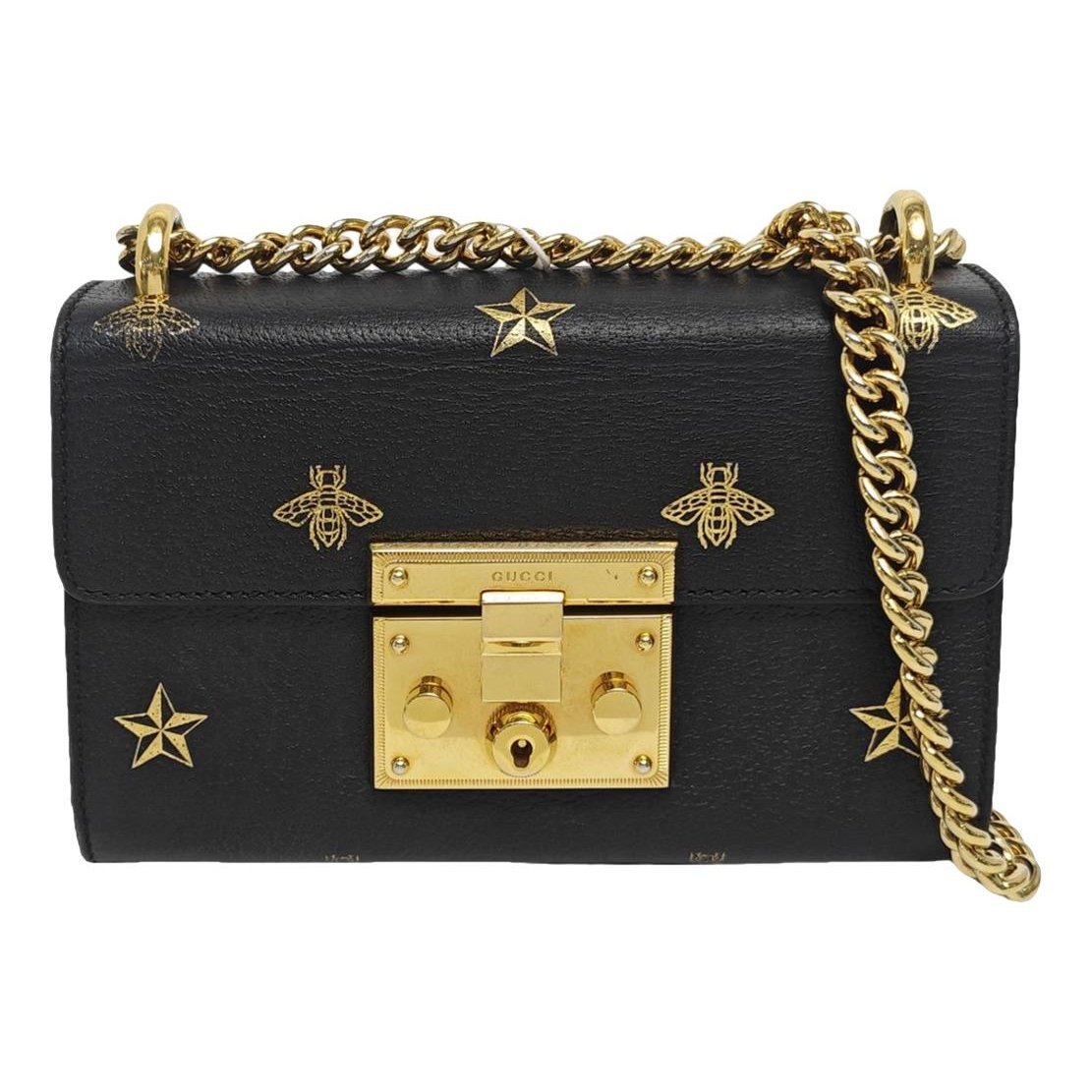 Padlock leather handbag