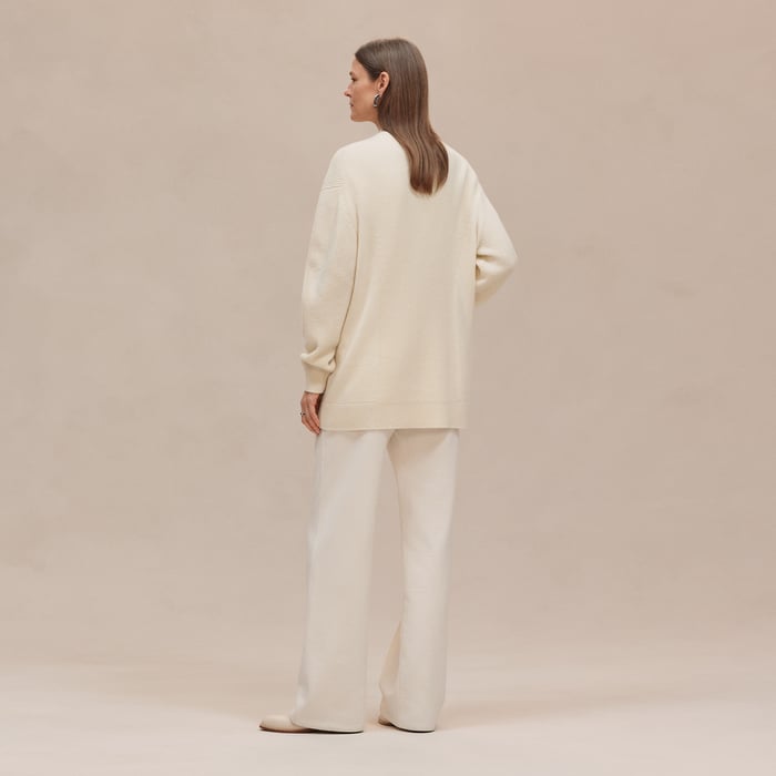 Blanc Naturel Long Cardigan