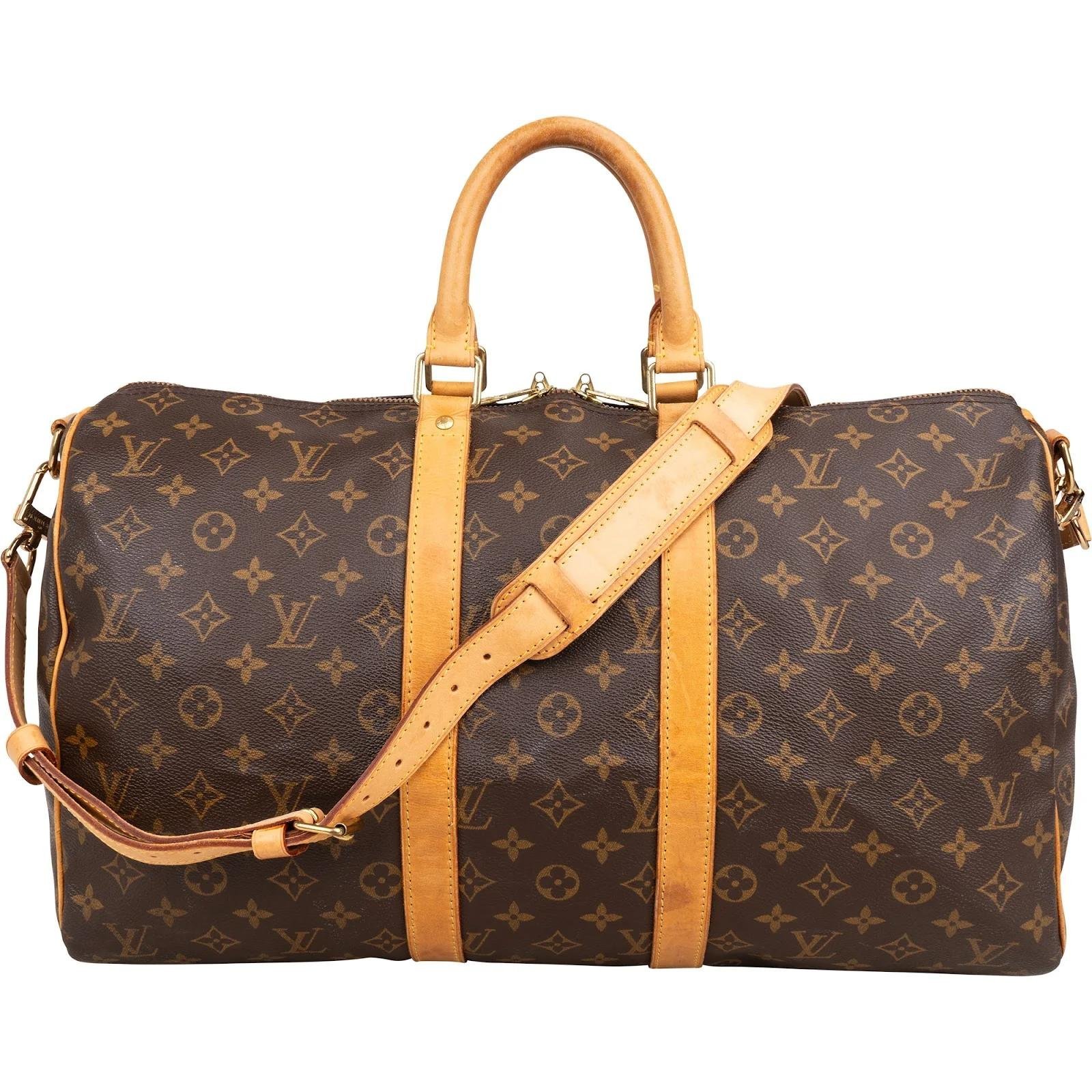 Keepall leather travel bag