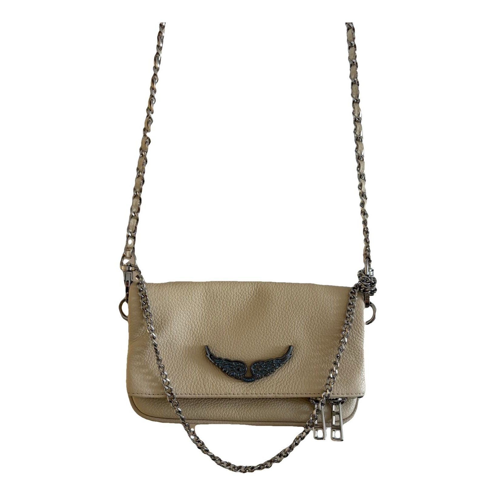 Rock leather clutch bag