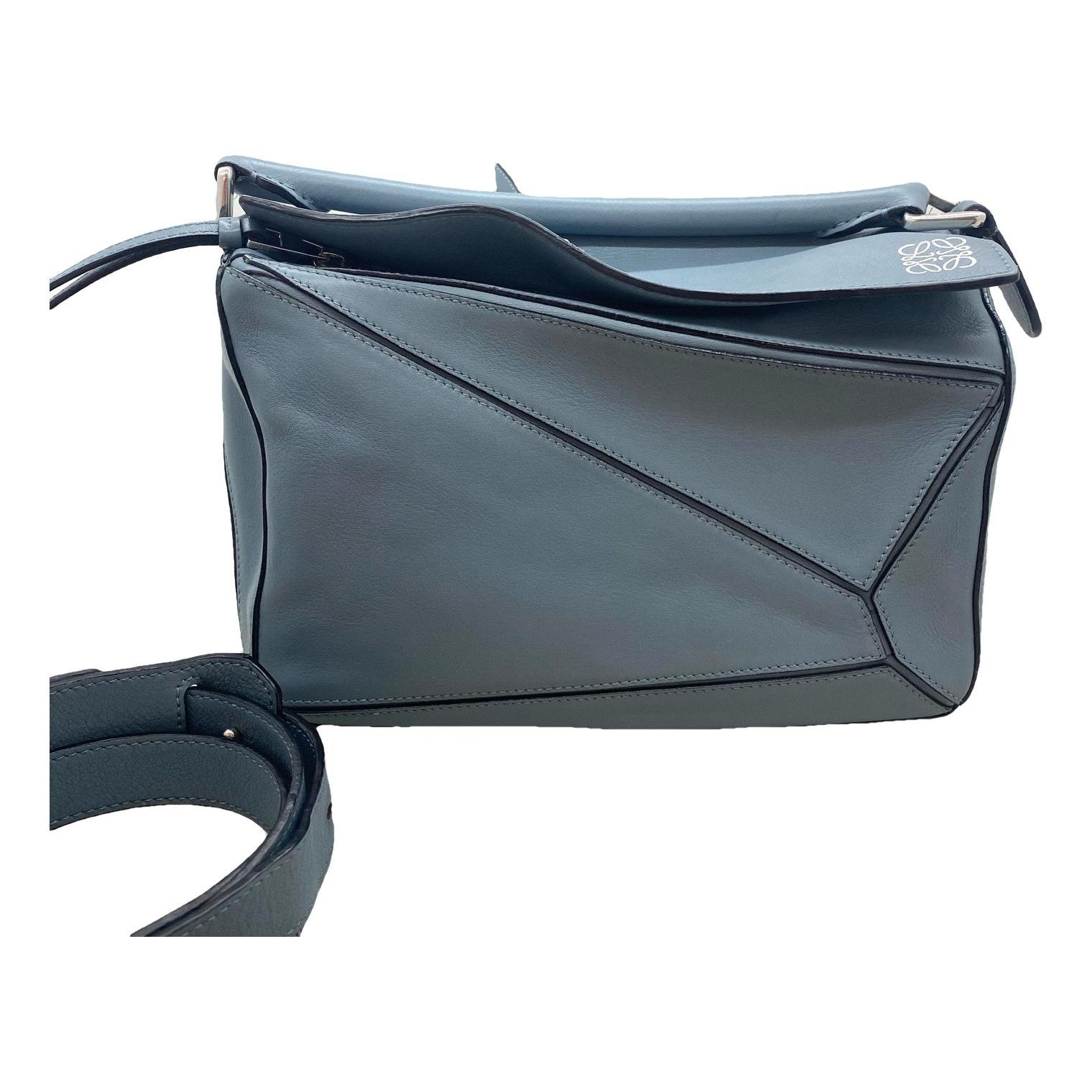 Puzzle leather handbag